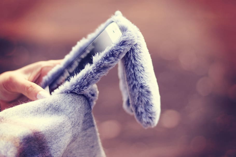 blue suede textile, winter, close-up, human Hand, snow, human body part HD wallpaper