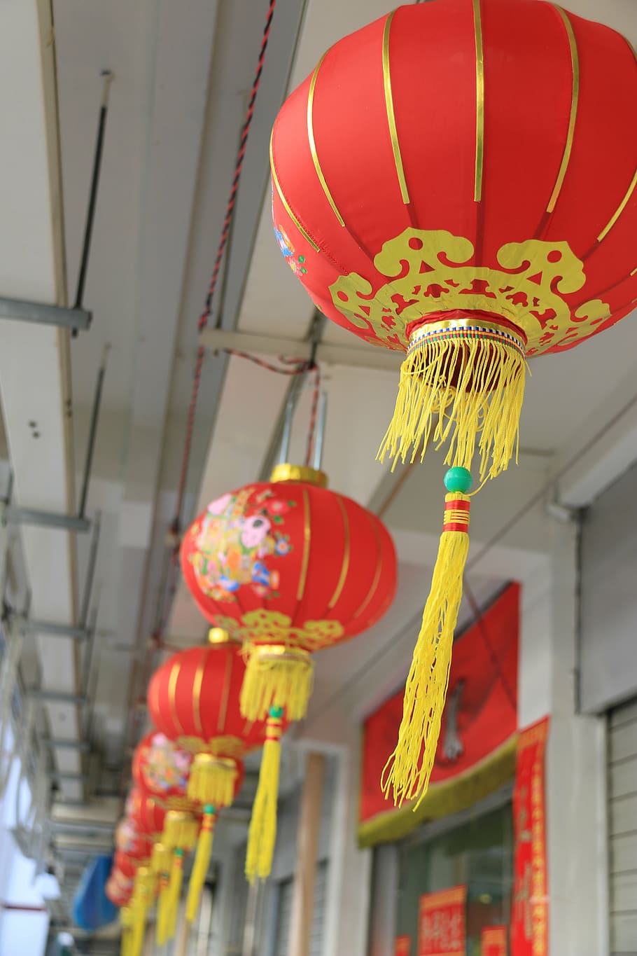 lantern, chinese, red, decoration, traditional, decorative HD wallpaper