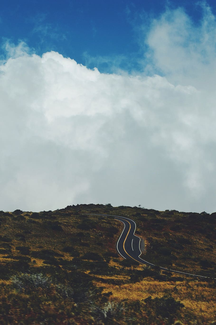 clouds, hill, road, travel, cloud - sky, beauty in nature, scenics - nature HD wallpaper
