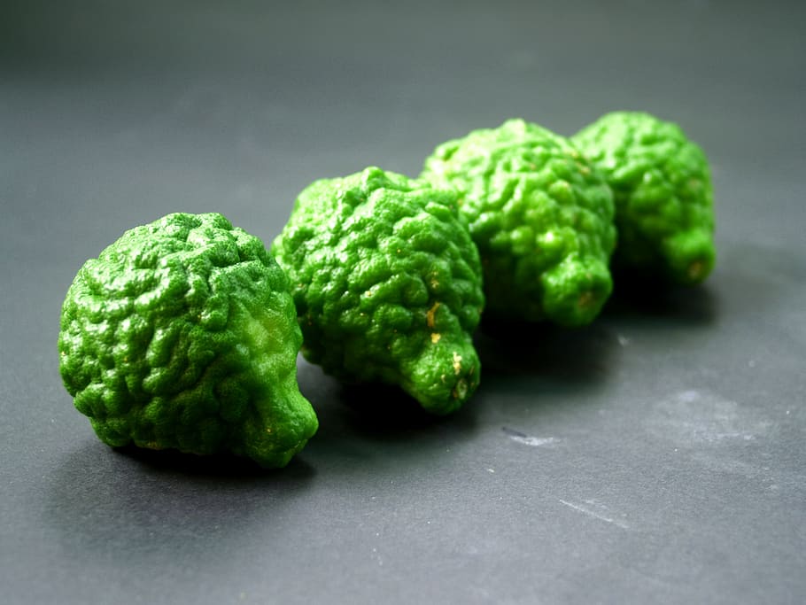 bergamot, fruit, leaf, isolated, thailand, rough, lemon, natural HD wallpaper
