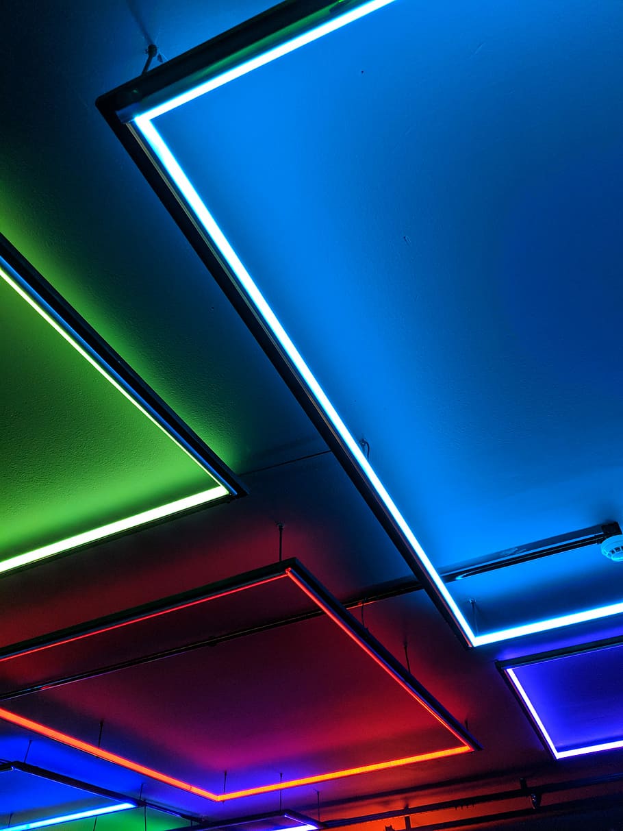 assorted ceiling lights, multicolored ceiling light digital wallpaper, HD wallpaper