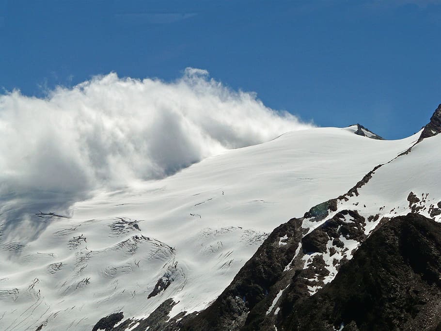 alpine, mountains, glacier, austria, tyrol, ötztal, sky, environment HD wallpaper