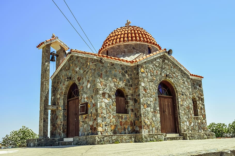 cyprus, ayia varvara, church, orthodox, religion, architecture, HD wallpaper