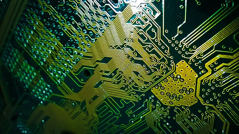 green circuit board, computer, electronics, technology, laptop HD wallpaper