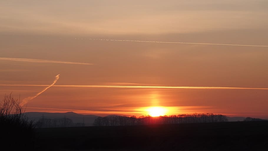 landscape, west, the sun, sky, beauty in nature, sunset, environment HD wallpaper
