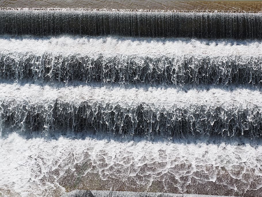 lechfall, barrages, weir, füssen, waterfall, river, water power HD wallpaper