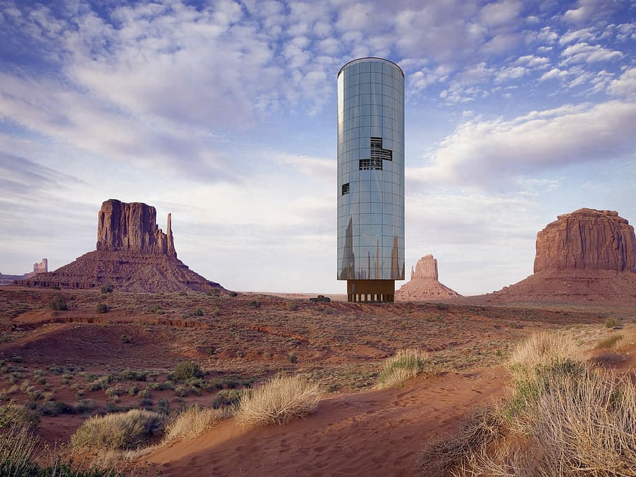 Monument Valley, Paste-Up, Desert, 3D, architecture, utah, sky HD wallpaper
