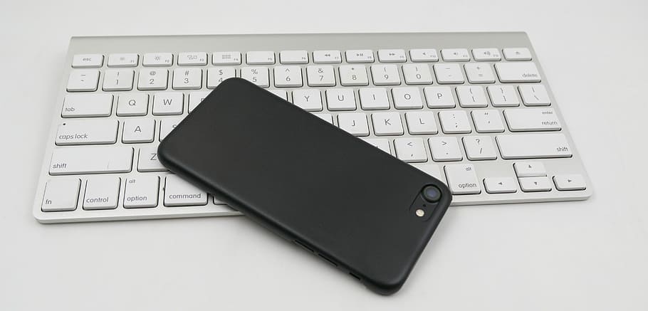 Mobile, Work, Keyboard, Apple, work place, apple mobile phones HD wallpaper