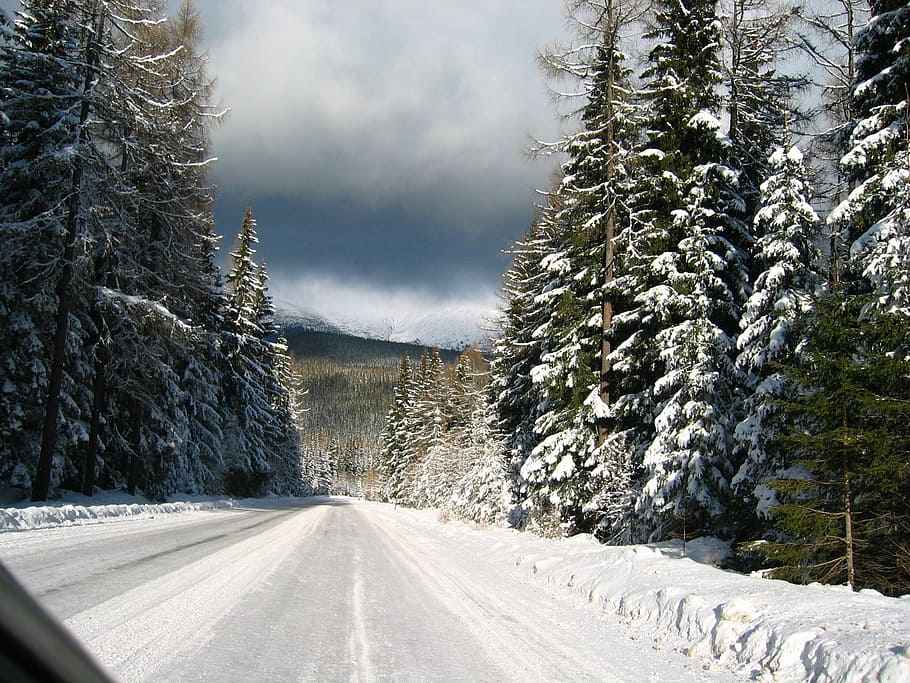 Road, Mountains, Winter, Efi, Landscape, the way, snow, pass, HD wallpaper
