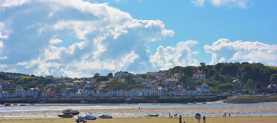 beach, sand, devon, appledore, holiday, sky, sea, water, ocean HD wallpaper