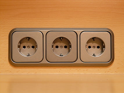 gray 3-slot sockets, Plug, Current, Electricity, power line HD wallpaper