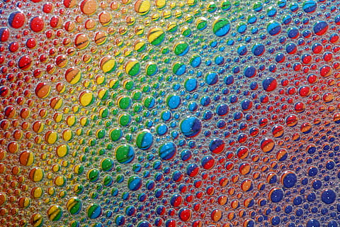 multicolored wallpaper, bubbles, rainbow, colourful, colors HD wallpaper