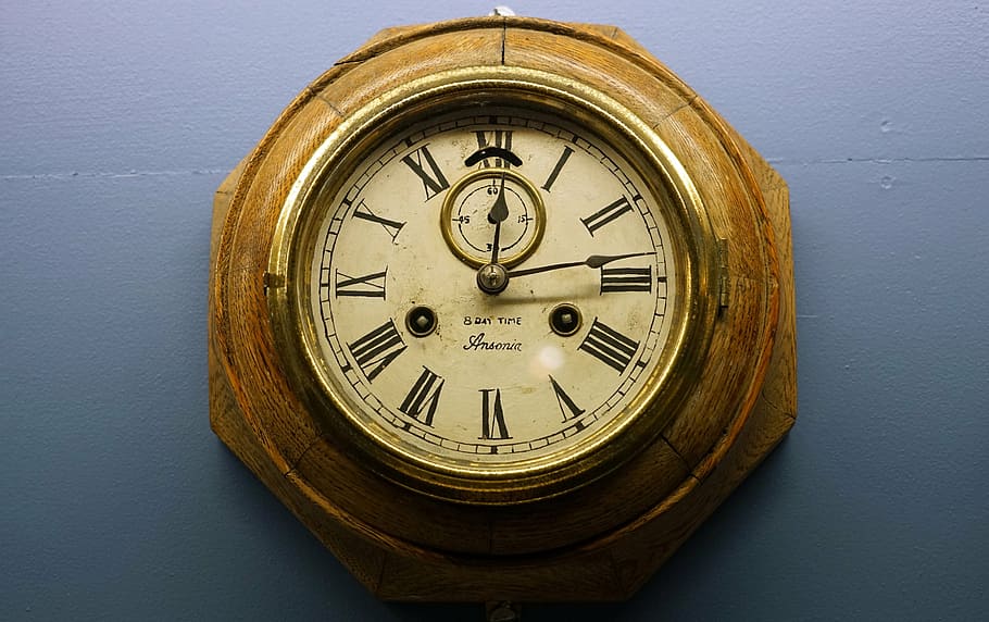 clock, old, antique, wall clock, dials, horology, old clock HD wallpaper