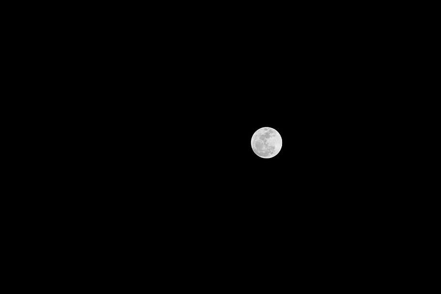 full moon photo, moonlight, sky, dark, night, halloween, astronomy, HD wallpaper