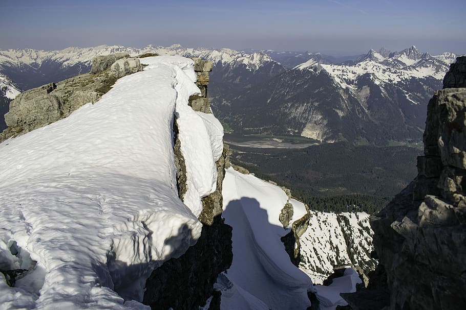 alps, mountains, valley, height, snow, nature, austria, landscape HD wallpaper