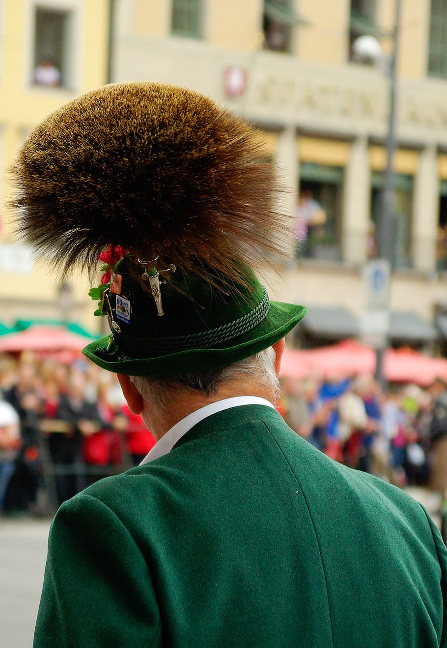 hat, bavaria, munich, tradition, rear view, real people, one person HD wallpaper