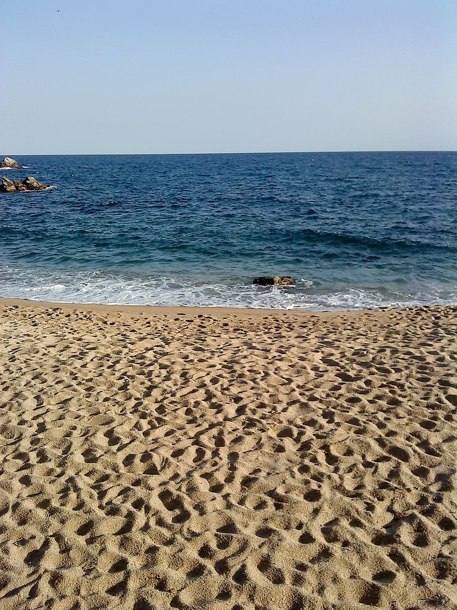 sea, sand, beach, land, horizon, horizon over water, sky, scenics - nature HD wallpaper