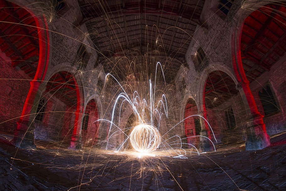 Sins, photography of still wol, light trail, lightpainting, long shutter HD wallpaper