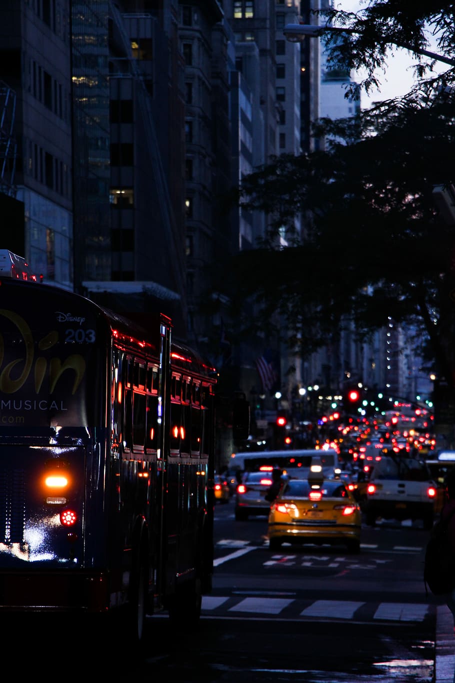 bus on road, photo of vehicles driving on road, night, dark, lights HD wallpaper