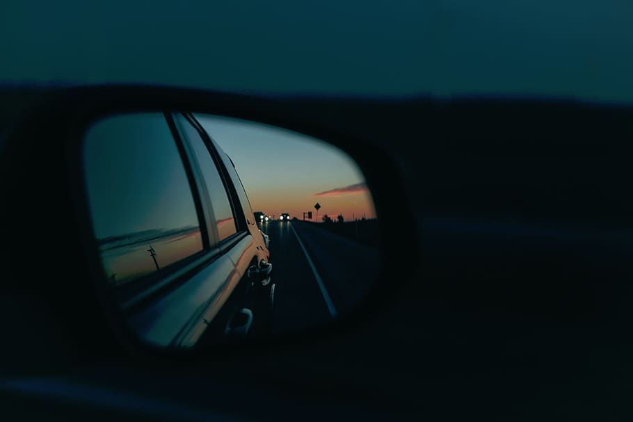 car, vehicles, side, mirror, reflection, sky, transportation HD wallpaper