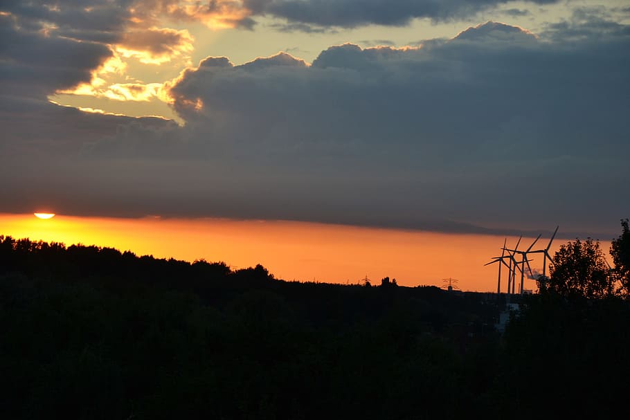 setting, sun, spijkenisse, sunset, cloud - sky, scenics - nature HD wallpaper