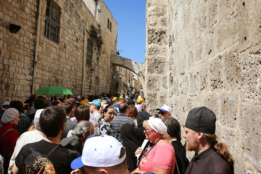 jerusalem, israel, easter, the procession, group of people HD wallpaper