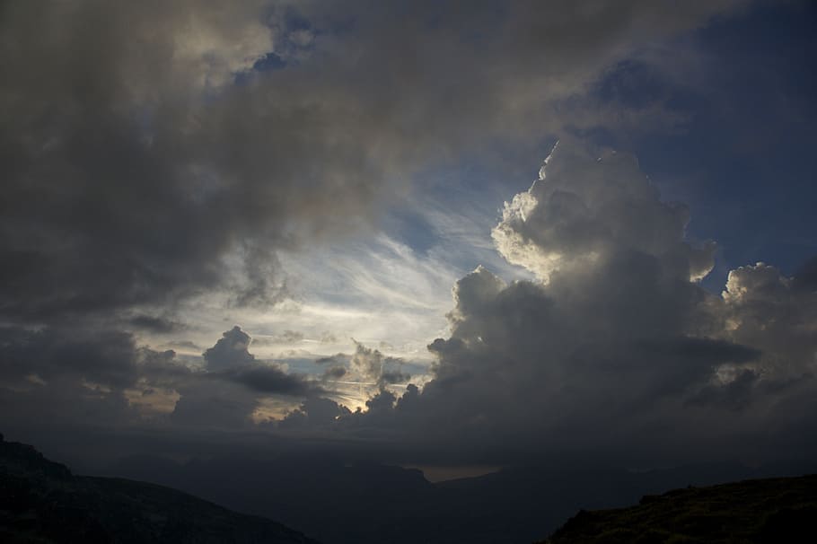 clouds, thunderstorm, evening, cloud - sky, beauty in nature HD wallpaper