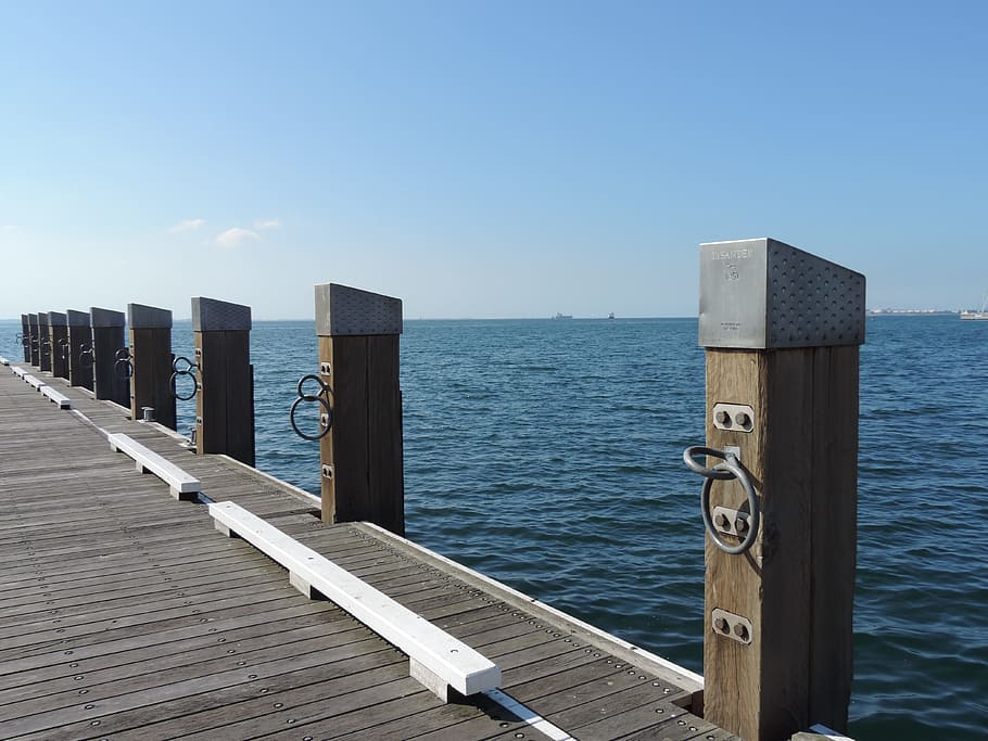 Pillar, Pier, Ocean, Nautical, Wharf, port, marine, harbor HD wallpaper