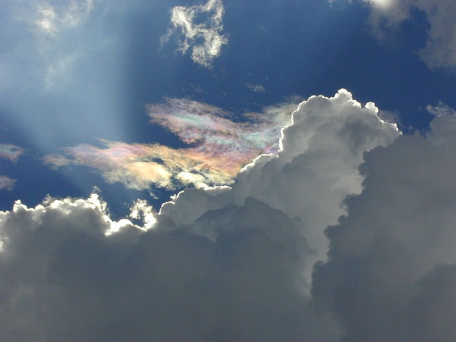 cumulus, clouds, color game, sky, phenomenon, nature, weather HD wallpaper