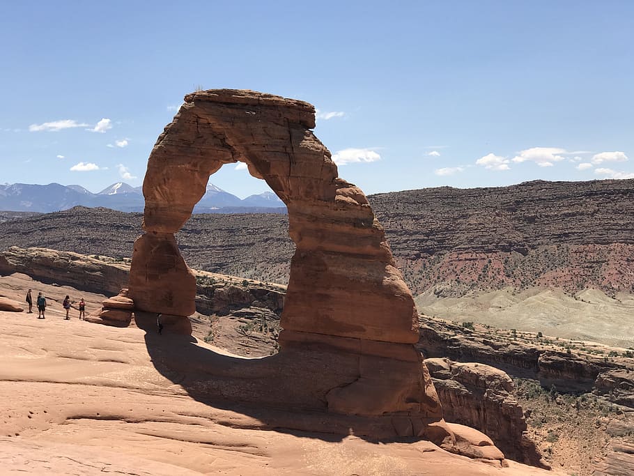 arch, moab, arches, rock, rock - object, rock formation, solid HD wallpaper