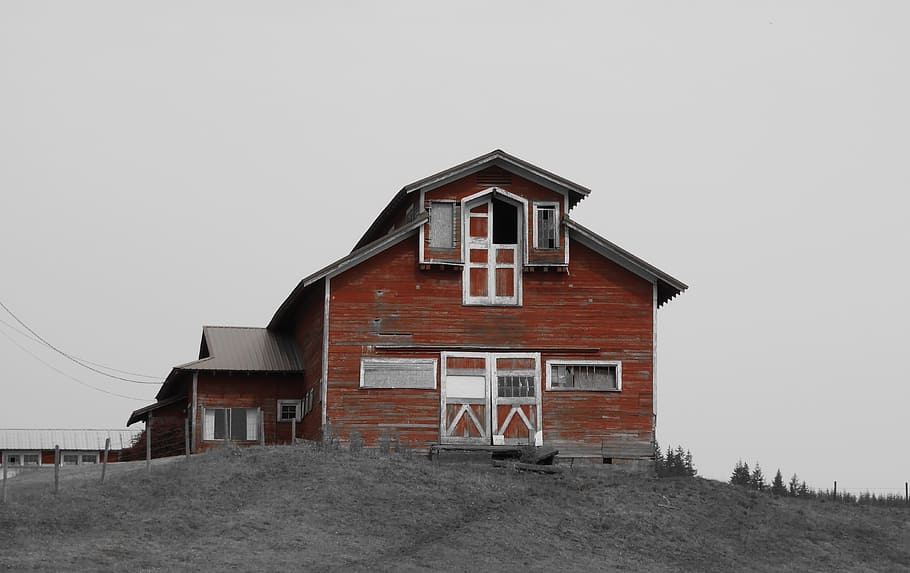 barn, red, rustic, farm, colors, outdoor, building exterior HD wallpaper