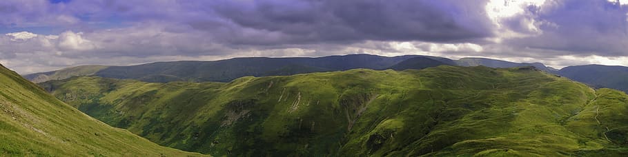 mountain, landscape, panorama, cloud - sky, panoramic, scenics - nature HD wallpaper