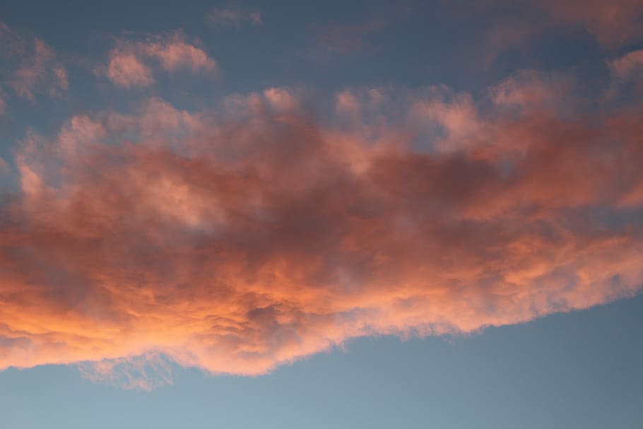 clouds, pink, sunset, evening sky, nature, cloud - Sky, weather HD wallpaper