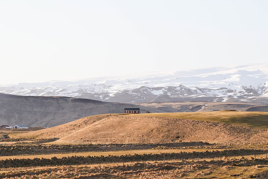 brown hill during daytime, landscape photo of mountain filled with snow HD wallpaper