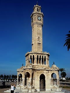 izmir, turkey, mansion, ege, art, clock tower, architecture HD wallpaper