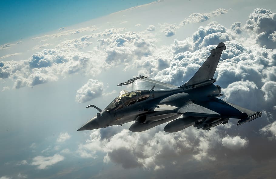 HD wallpaper: rafale, french air force, flight, air vehicle, cloud - sky |  Wallpaper Flare