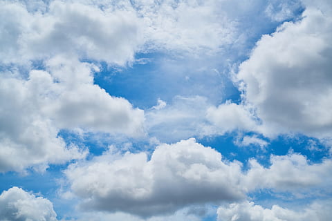 photo of white clouds, blue, composition, unbelievable, sky HD wallpaper