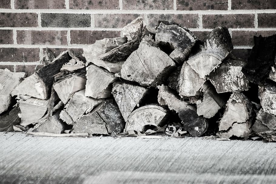 HD wallpaper: wood, brick, firewood, wall, brick wall, block, brick ...