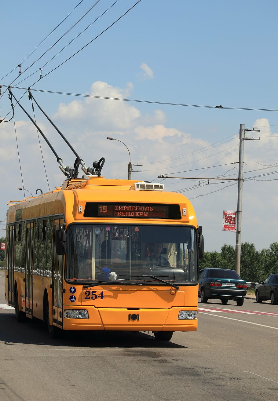 moldova, transnistria, trolley, bus, public, transport, transportation, HD wallpaper