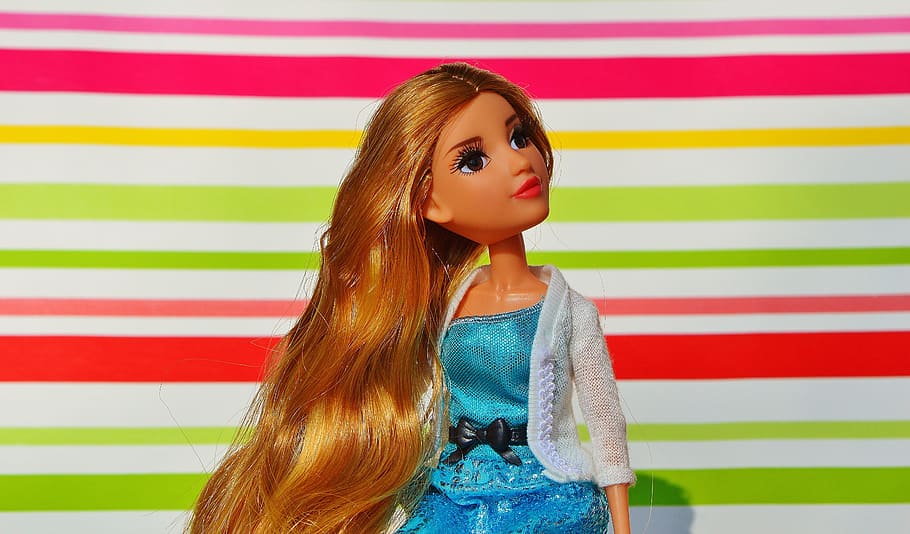 Doll, Pretty, Face, Eyes, Beauty, Hair, girl, play, children toys HD wallpaper