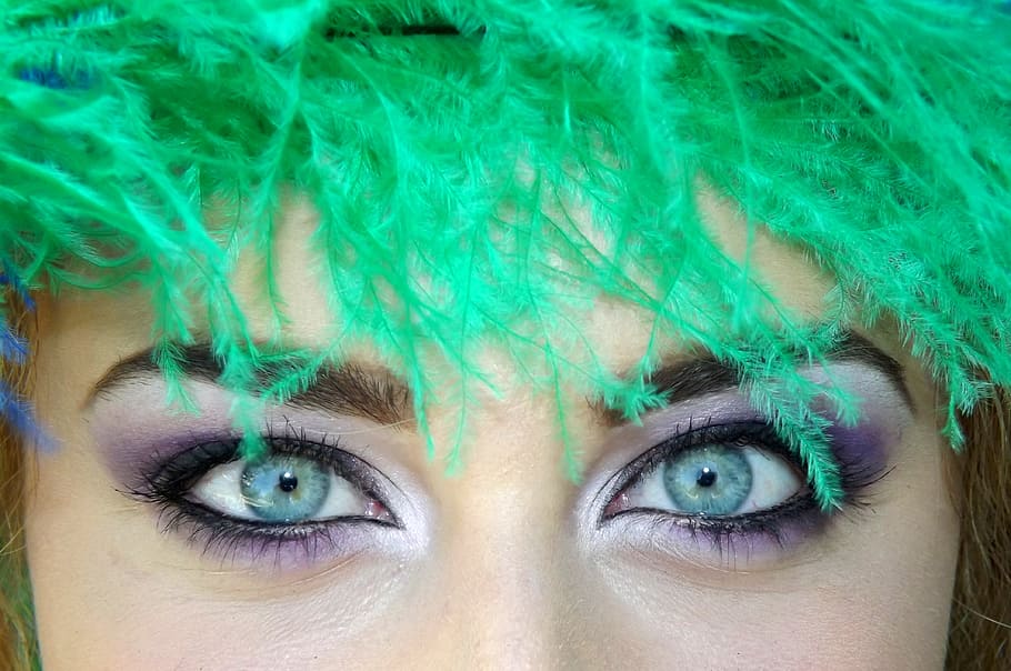 eye, blue, gene, seductive, makeup, human body part, green color HD wallpaper