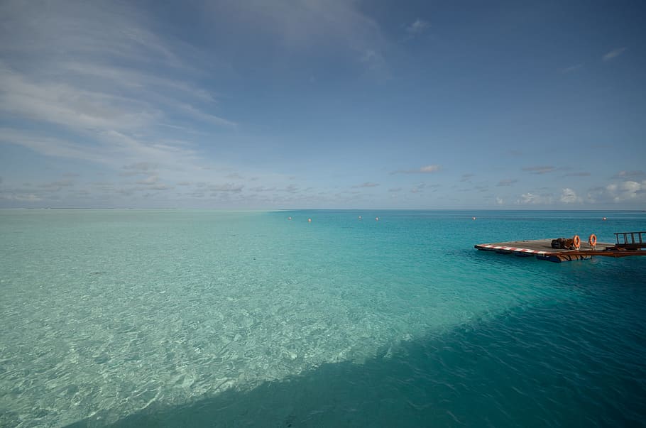 Sea, Gradient, Views, the sea, scenics, beauty in nature, sky HD wallpaper