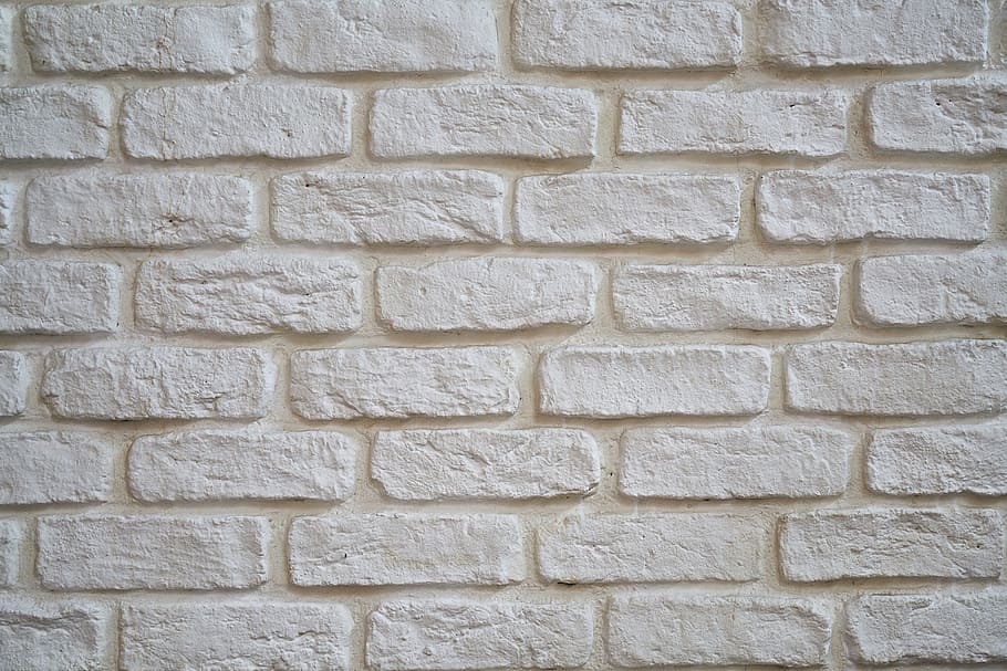 gray concrete brick wall, plaster, white, grey, dirty, ground
