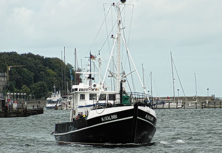 Ship, Boot, Rügen, Sassnitz, Port, Kahn, nautical vessel, sea HD wallpaper