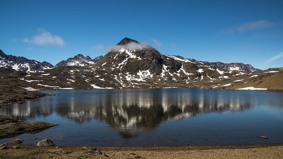 mountain, lake, wilderness, reflection landscape, nature, water HD wallpaper