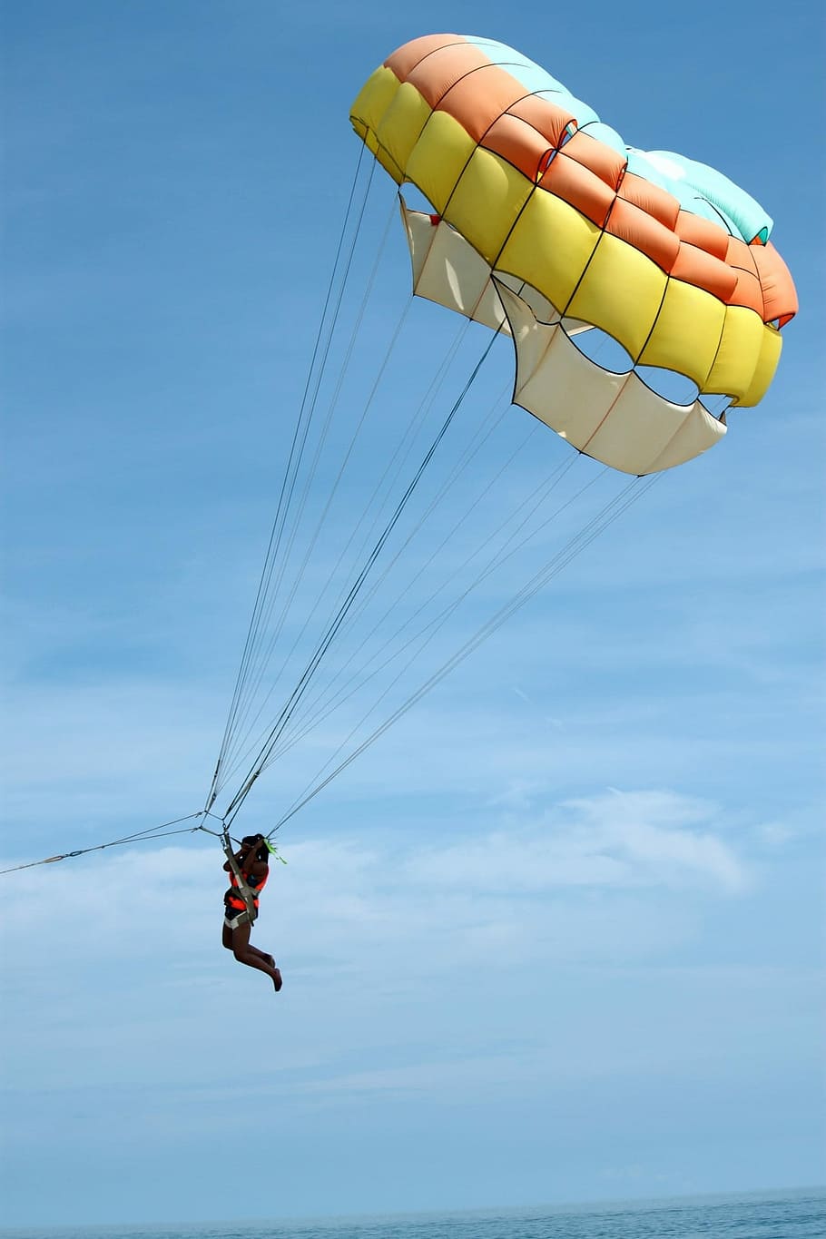 Parasailing, Controllable Parachuting, parachute, fly, bird's eye view HD wallpaper