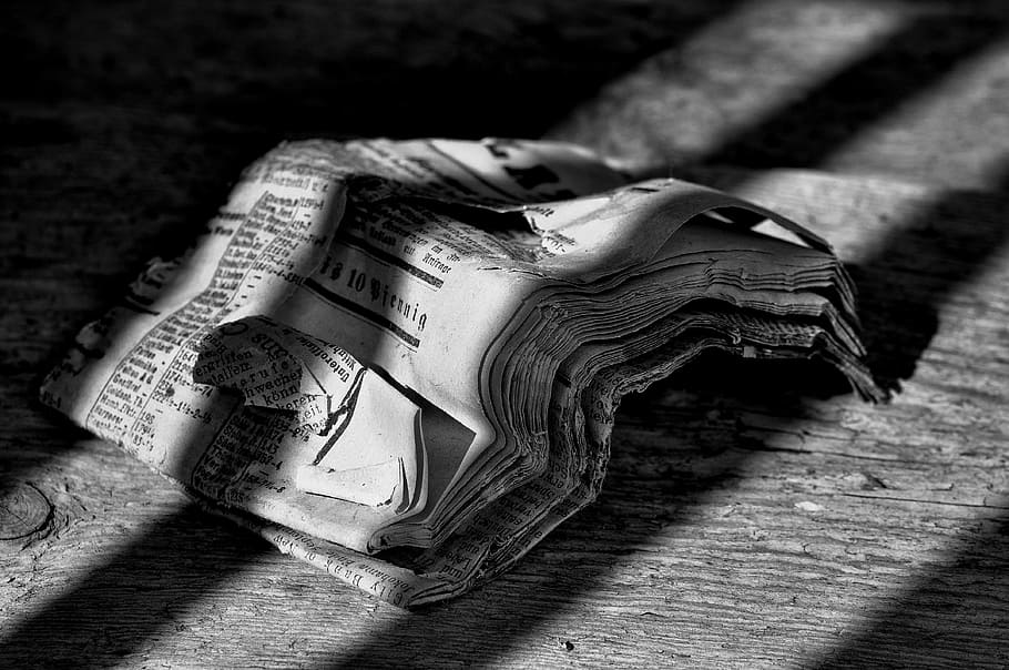 newspaper, daily newspaper, abendblatt, wood floor, old, antique