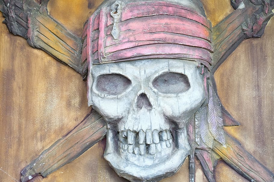 pirate, face, dead, skull, head, design, captain, old, funny HD wallpaper