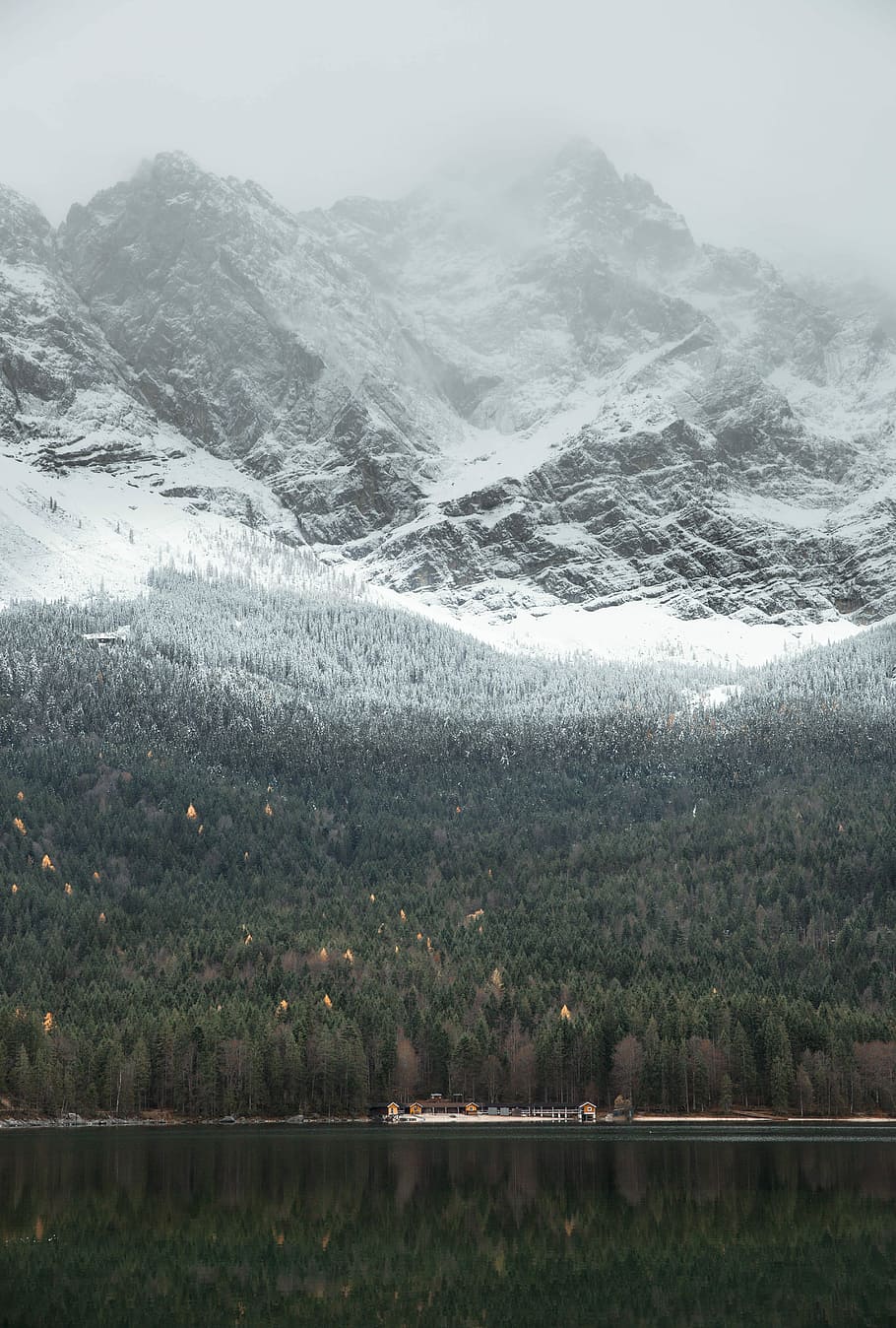 Mountain Station, mountain covered with snow, rock, peak, summit HD wallpaper
