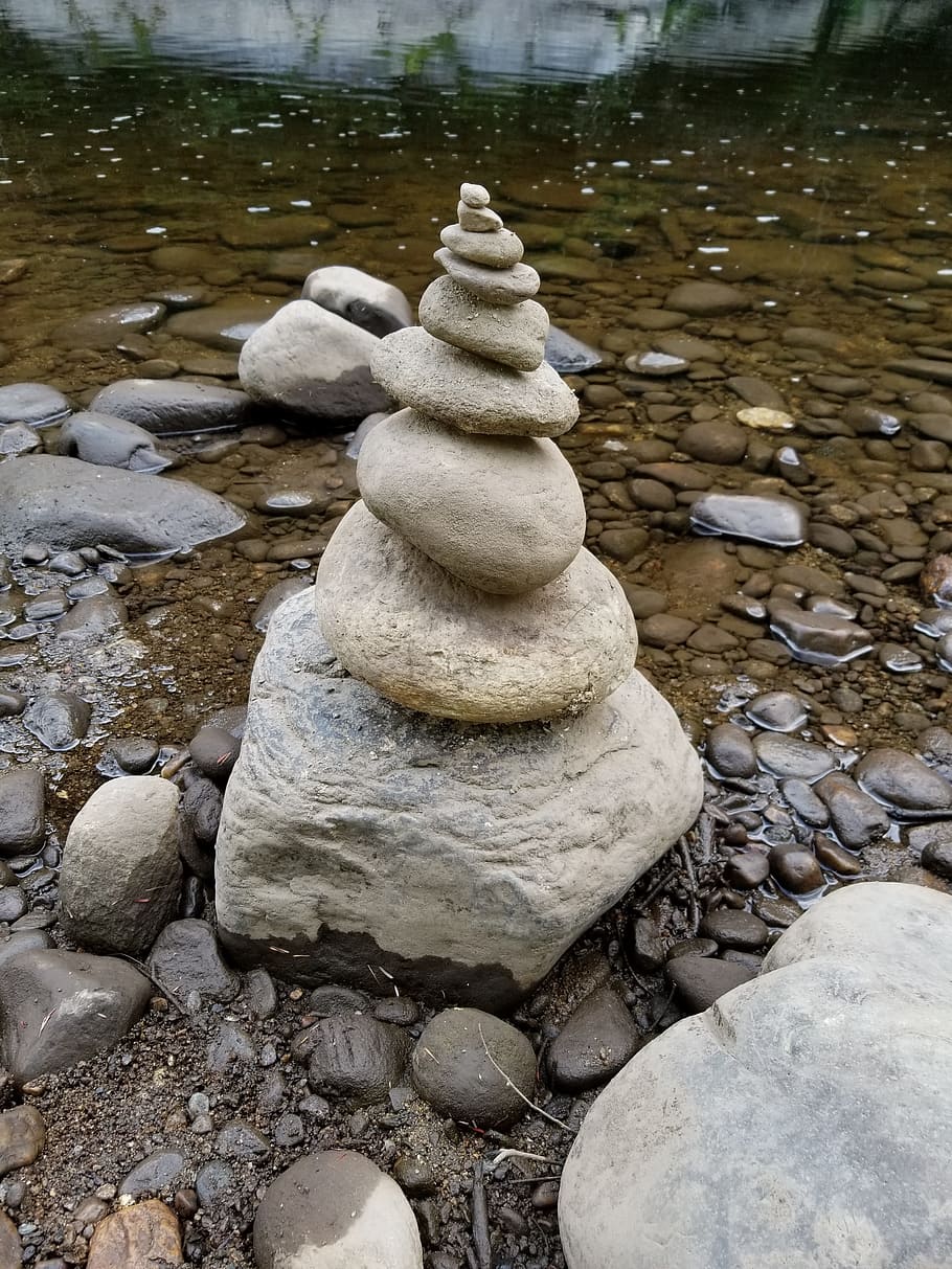 stone, rock, zen, stability, boulder, balance, zen-like, relax HD wallpaper